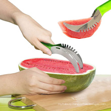 Wholesale customized outstanding quality fruit stainless steel watermelon slicer cutter